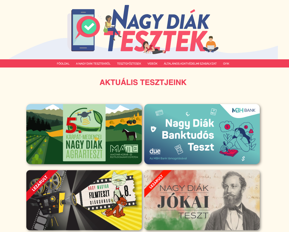 Nagy Diáktesztek